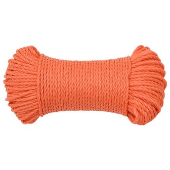 Werktouw 8 mm 100 m polypropeen oranje 3