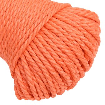 Werktouw 8 mm 100 m polypropeen oranje 4