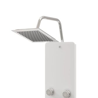Douchepaneel 25x47,5x130 cm glas wit 4