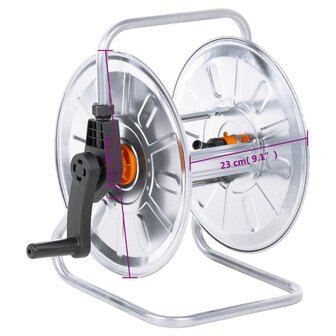 Slanghaspel voor 50 m 1/2&quot; slang wandmontage staal 10