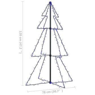 Kegelkerstboom 160 LED&amp;apos;s binnen en buiten 78x120 cm 8