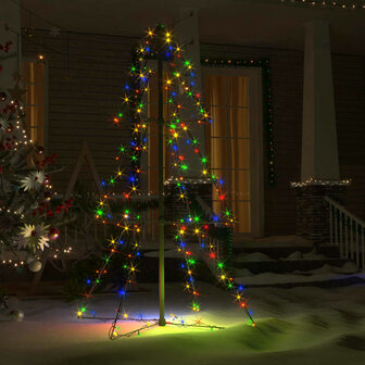Kegelkerstboom 160 LED&amp;apos;s binnen en buiten 78x120 cm 3