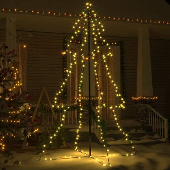 Kegelkerstboom 240 LED&amp;apos;s binnen en buiten 118x150 cm 3