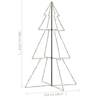 Kegelkerstboom 240 LED&amp;apos;s binnen en buiten 118x150 cm 8