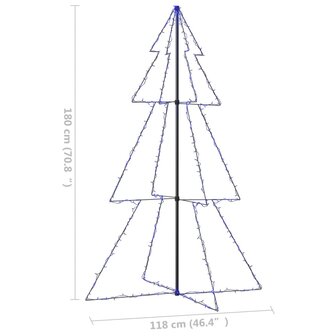 Kegelkerstboom 240 LED&amp;apos;s binnen en buiten 118x150 cm 8