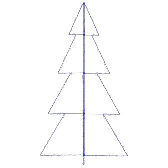 Kegelkerstboom 360 LED&amp;apos;s binnen en buiten 143x250 cm 5