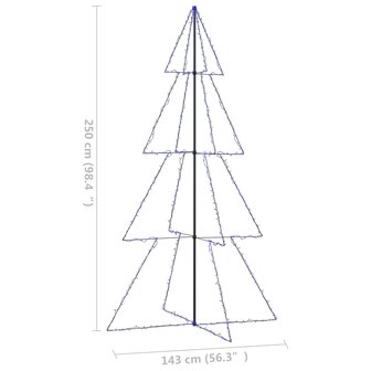 Kegelkerstboom 360 LED&amp;apos;s binnen en buiten 143x250 cm 7