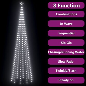 Kegelkerstboom 752 koudwitte LED&amp;apos;s 160x500 cm 3