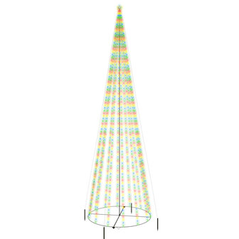 Kegelkerstboom 1134 LED&amp;apos;s meerkleurig 230x800 cm 2