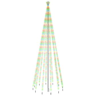 Kerstboom met grondpin 732 LED&amp;apos;s meerkleurig 500 cm 2