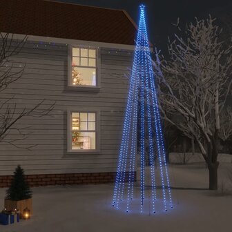 Kerstboom met grondpin 1134 LED&amp;apos;s blauw 800 cm 1
