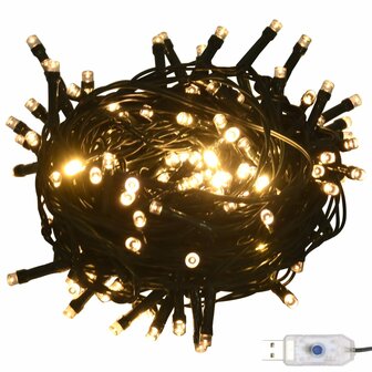 61-delige Kerstballenset met piek en 150 LED&amp;apos;s wit en grijs 2