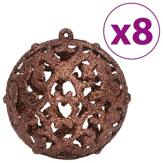 Kerstballen 100 st 3/4/6 cm bruin 4