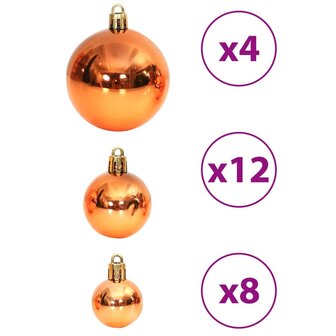 Kerstballen 100 st 3/4/6 cm bruin 6