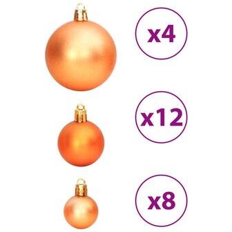 Kerstballen 100 st 3/4/6 cm bruin 7