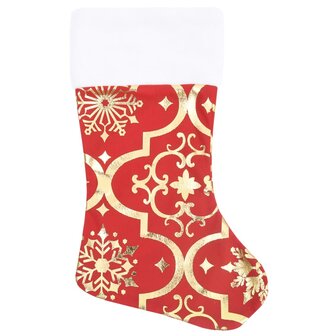 Kerstboomrok luxe met sok 122 cm stof rood 4
