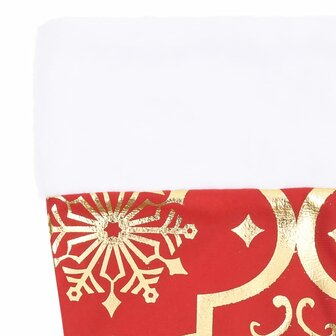 Kerstboomrok luxe met sok 122 cm stof rood 5