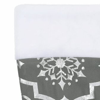 Kerstboomrok luxe met sok 90 cm stof grijs 7