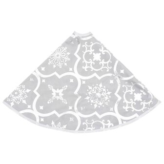 Kerstboomrok luxe met sok 122 cm stof wit 5