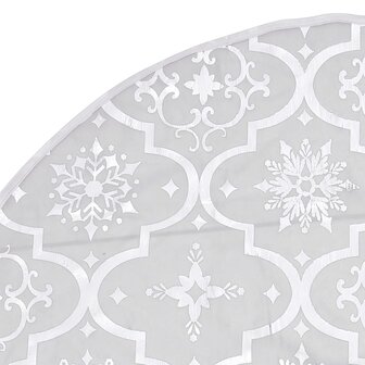 Kerstboomrok luxe met sok 122 cm stof wit 6