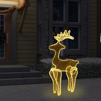 Kerstversiering rendier met mesh 306 LED&amp;apos;s 60x24x89 cm 1