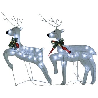 Buitenkerstversiering rendieren en slee 140 LED&amp;apos;s wit 6