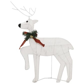 Buitenkerstversiering rendieren en slee 140 LED&amp;apos;s wit 10