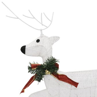 Buitenkerstversiering rendieren en slee 140 LED&amp;apos;s wit 12
