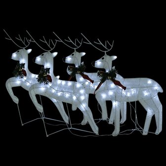 Kerstrendieren 4 st 80 LED&amp;apos;s wit 3