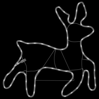 Kerstfiguur rendier met LED&amp;apos;s 2 st 57x55x4,5 cm warmwit 5