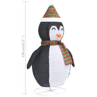 Kerstpingu&iuml;n decoratief LED 120 cm luxe stof 10