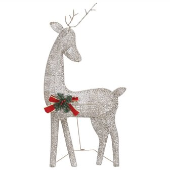 Rendierfamilie Kerstmis warmwit 270x7x90 cm mesh goudkleurig 5