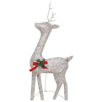 Rendierfamilie Kerstmis warmwit 270x7x90 cm mesh goudkleurig 6