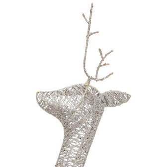 Rendierfamilie Kerstmis warmwit 270x7x90 cm mesh goudkleurig 8
