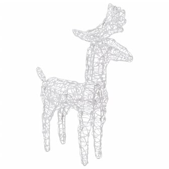 Kerstversiering rendieren en slee 160 LED&amp;apos;s 130 cm acryl 4