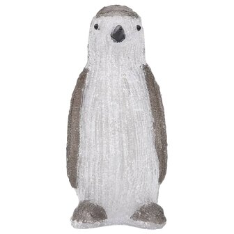Kerstfiguur pingu&iuml;n LED binnen en buiten 30 cm acryl 4
