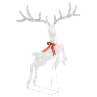 Kerstversiering vliegend rendier koudwit 120 LED&amp;apos;s wit 2