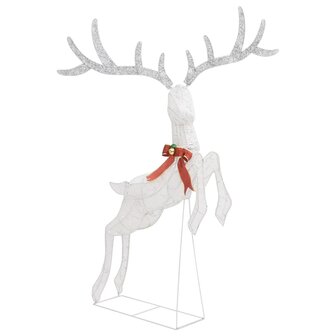 Kerstversiering vliegend rendier koudwit 120 LED&amp;apos;s wit 5
