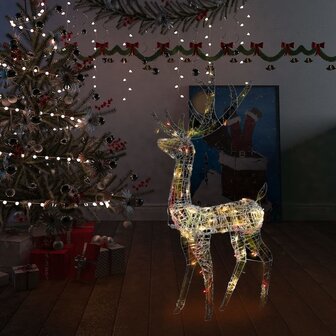 Kerstversiering rendier 140 LED&amp;apos;s 120 cm acryl meerkleurig 1