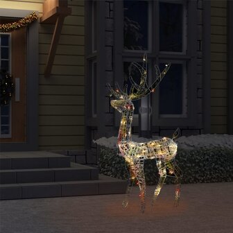 Kerstversiering rendier 140 LED&amp;apos;s 120 cm acryl meerkleurig 3