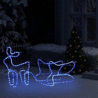 Kerstdecoratie rendier en slee 252 LED&amp;apos;s 3