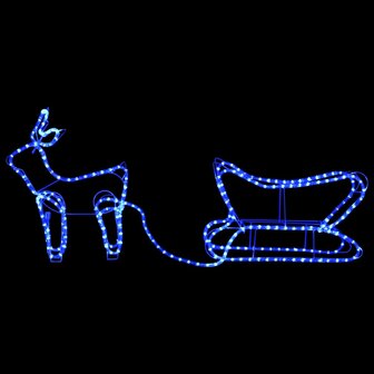 Kerstdecoratie rendier en slee 252 LED&amp;apos;s 4