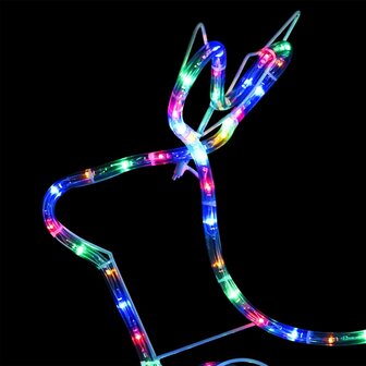 Kerstdecoratie rendier en slee 252 LED&amp;apos;s 6