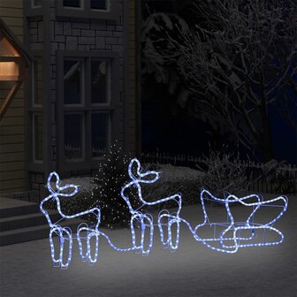 Buitenkerstversiering rendier en slee 576 LED&amp;apos;s 3