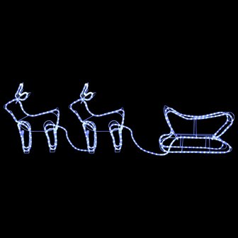 Buitenkerstversiering rendier en slee 576 LED&amp;apos;s 4