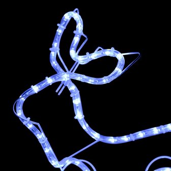 Buitenkerstversiering rendier en slee 576 LED&amp;apos;s 6