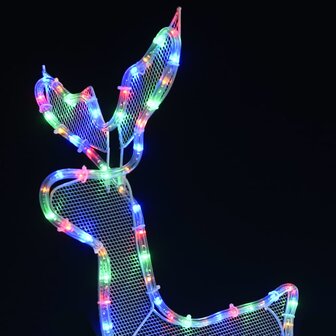 Kerstverlichting rendier en slee met mesh 432 LED&amp;apos;s 4