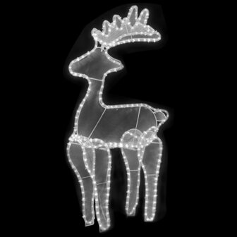 Kerstversiering rendier met mesh 306 LED&amp;apos;s 60x24x89 cm 2