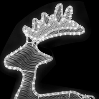 Kerstversiering rendier met mesh 306 LED&amp;apos;s 60x24x89 cm 5