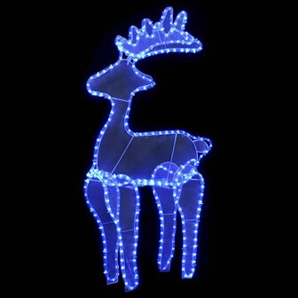 Kerstversiering rendier met mesh 306 LED&amp;apos;s 60x24x89 cm 2